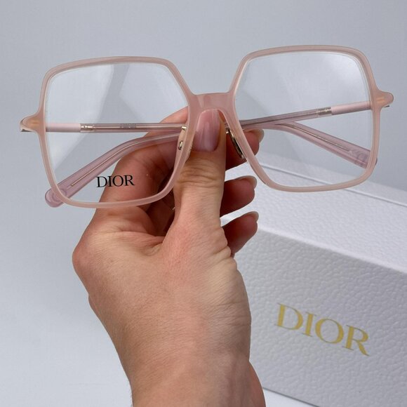 Dior MINI CD O S7F 4000  Women BRAND NEW Eyeglasses Pink Square - Picture 1 of 10